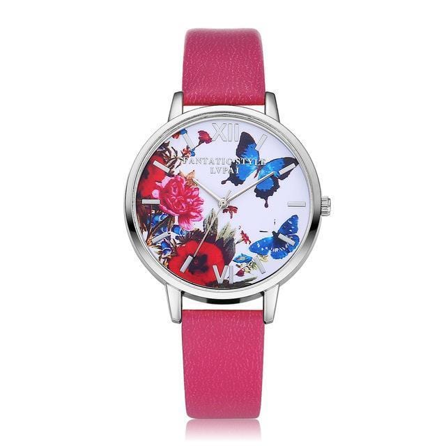 Watch Butterfly Watch Hot Pink - DiyosWorld