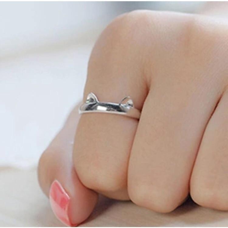 Wedding/Engagement/Party Wear/Daily Wear Ring Cat Ear Claw 925 Silver Open Ring - DiyosWorld